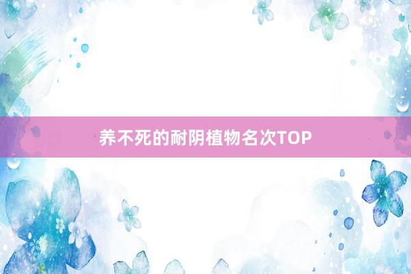 养不死的耐阴植物名次TOP